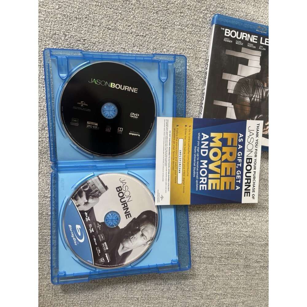 Set of 2 The Bourne Legacy Blu-ray Rental Edition & Jason Bourne Disc Matt Damon - Picture 8 of 9